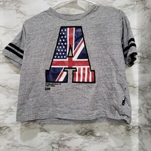 Izzue Crop Top Baseball Tee XS